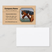 Bay Indian Pony Pinto Horse Tan Visitenkarte (Vorne/Hinten)