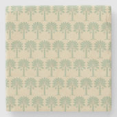 Bay Leaf Gewürzmoods Palm Steinuntersetzer (Vorderseite)