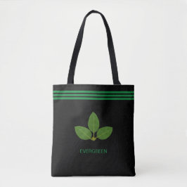 Bay Leaf Pflanze auf der Green & Black Tote Tasche