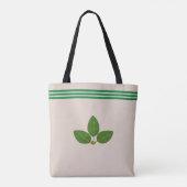 Bay Leaf Pflanze auf Green & Beige Tote Bag Tasche (Rückseite)