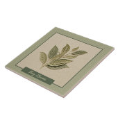 Bay Leaves Herb Kitchen Faux Relief Fliese (Seite)