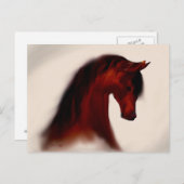Bay Mare ~ Blank Postcard Postkarte (Vorne/Hinten)