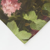 Bay Mare mit Foal-Wildblumen Fleecedecke (Ecke)