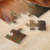 Bay Mare mit Foal-Wildblumen Puzzle (Seite)