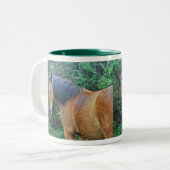Bay New Forest Pony, Hampshire, England Zweifarbige Tasse (Vorderseite Links)