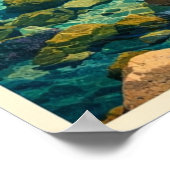 Bay of Fires Tasmania - Vintage Reise Poster (Ecke)