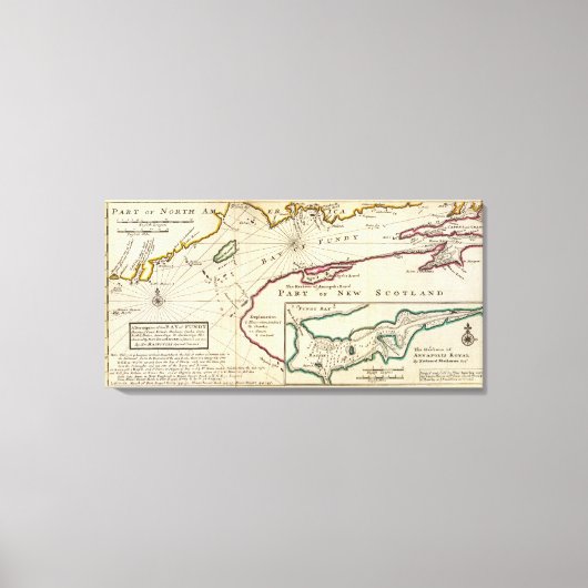 Bay of Fundy und Hafen von Annapolis Royal Leinwanddruck (Vorderseite)