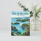 Bay of Islands Neuseeland Postkarte (Stehend Vorderseite)