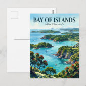 Bay of Islands Neuseeland Postkarte (Vorne/Hinten)