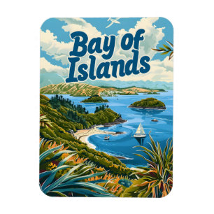 Bay of Islands Neuseeland Vintage Magnet