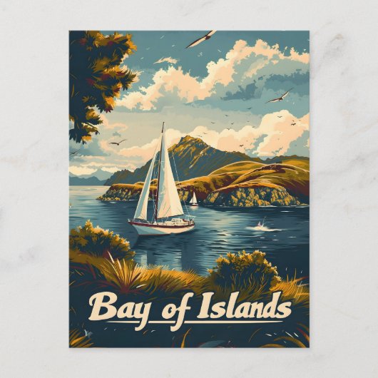 Bay of Islands Reise-Werbung Postkarte (Vorderseite)
