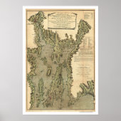 Bay of Narraganset Map 1777 Poster (Vorne)