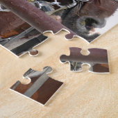 Bay Pinto Amish Buggy Horse in Kalona, Iowa Puzzle (Seite)