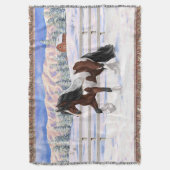 Bay Pinto Brown Skewbald Sinti und Roma Vanner Tin Decke (Vorderseite Vertikal)