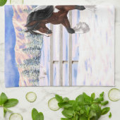 Bay Pinto Brown Skewbald Sinti und Roma Vanner Tin Geschirrtuch (Gefaltet)