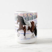 Bay Pinto Brown Skewbald Sinti und Roma Vanner Tin Kaffeetasse (Mittel)