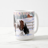 Bay Pinto Brown Skewbald Sinti und Roma Vanner Tin Kaffeetasse (VorderseiteRechts)