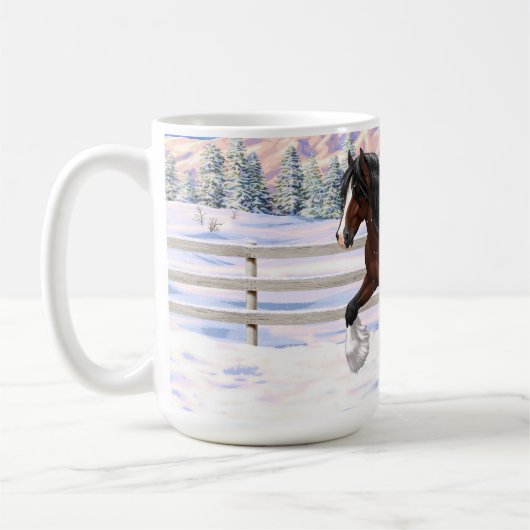 Bay Pinto Brown Skewbald Sinti und Roma Vanner Tin Kaffeetasse (Links)