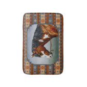Bay Pinto War Horse Südwestdesign Badematte (Vorderseite Vertikal)