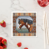 Bay Pinto War Horse Südwestdesign Serviette (Beispiel)