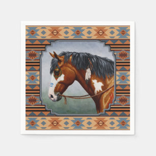 Bay Pinto War Horse Südwestdesign Serviette