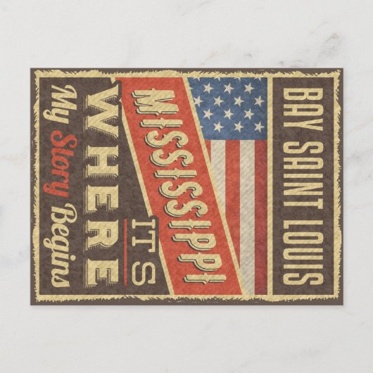 Bay Saint Louis Mississippi Postkarte (Vorderseite)