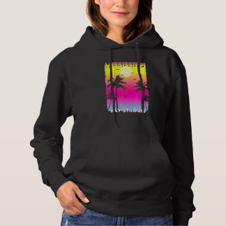 Bay St Louis Mississippi Summer Vintag Sunset Hoodie