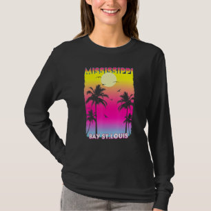 Bay St Louis Mississippi Summer Vintag Sunset T-Shirt