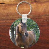 Bay Thoroughbred Horse Schlüsselanhänger (Vorderseite)