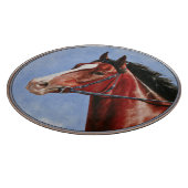 Bay Thoroughbred Race Pferd Schneidebrett (Ecke)