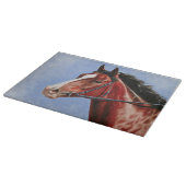 Bay Thoroughbred Race Pferd Schneidebrett (Ecke)
