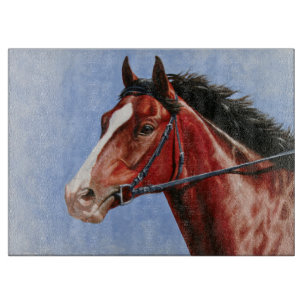 Bay Thoroughbred Race Pferd Schneidebrett