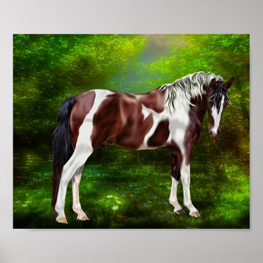 Bay Tobiano Paint Horse Poster (Vorne)