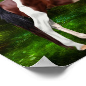 Bay Tobiano Paint Horse Poster (Ecke)