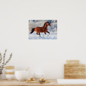Bay Trakehner Stallion Poster (Küche)