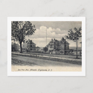 Bay View Ave, Atlantic Highlands, NJ Vintag Postkarte