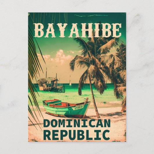 Bayahibe Dominikanische Republik - Retro Vintager Postkarte (Vorderseite)