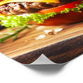 Bayarian Brat Burger Bliss Poster (Ecke)