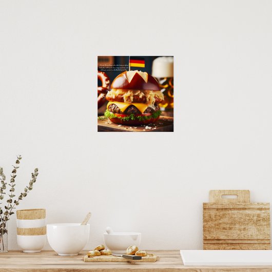 Bayarian Brat Burger Bliss Poster (Küche)