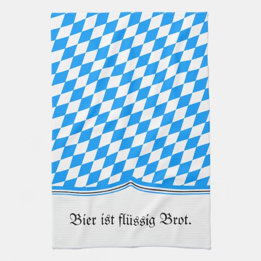 Bayerisch Blau Weiß Geschirrtuch (Vertikal)