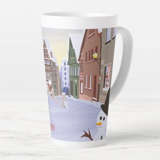 Bayerisch, deutsche Stadt Light Blue Weihnachtskaf Milchtasse (Rechte Ecke)