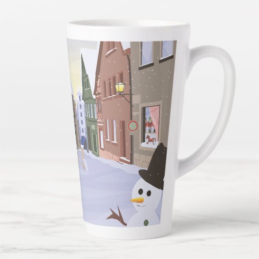 Bayerisch, deutsche Stadt Light Blue Weihnachtskaf Milchtasse (Rechts)