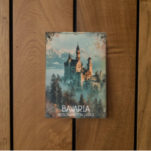 Bayerisch Schloss Neuschwanstein Vintage  Postkarte