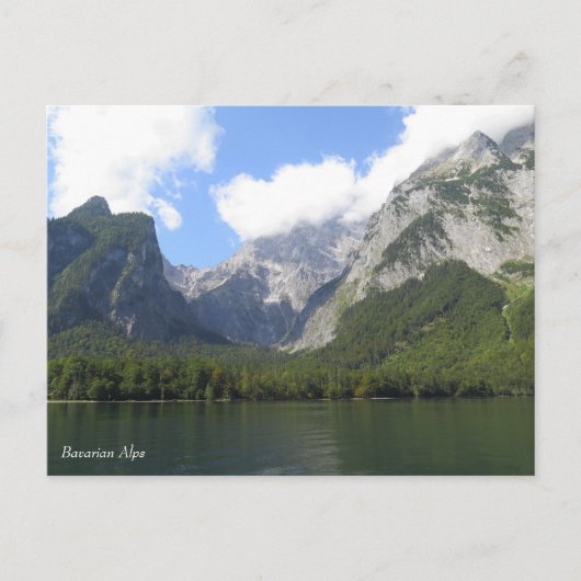 Bayerische Alpen Postkarte (Vorderseite)