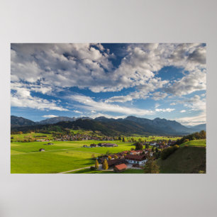 Bayerische Alpenlandschaft Poster