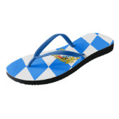 Bayerische Flagge Badesandalen (Schrägansicht)