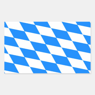 Bayerische Flagge - Bayerische Flagge Rechteckiger Aufkleber