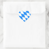 Bayerische Flagge - Bayerische Küche Herz-Aufkleber (Tasche)