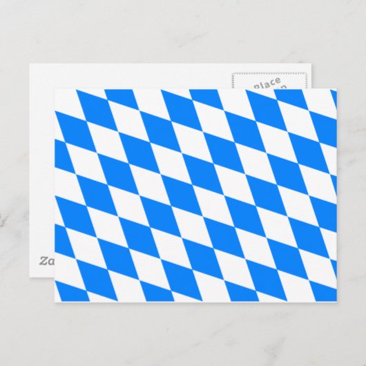 Bayerische Flagge - Bayerische Küche Postkarte (Vorne/Hinten)