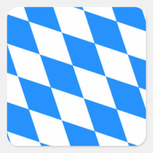 Bayerische Flagge - Bayerische Küche Quadratischer Aufkleber